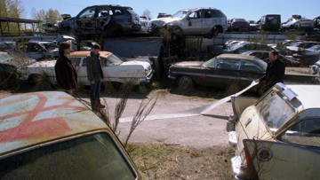 Crowley's incredibly long contract; this sight gag never gets old! I laugh every time. Crowley's incredibly long contract; this sight gag never gets old! I laugh every time.